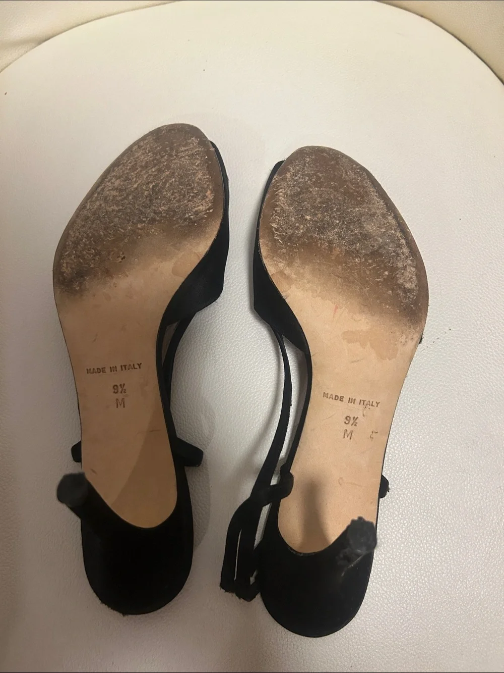 kate spade Black Satin Slingback Heels with Pink Insole